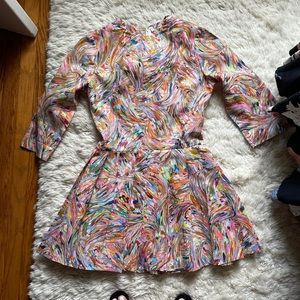 Vintage 70s one of a kind handmade mini dress